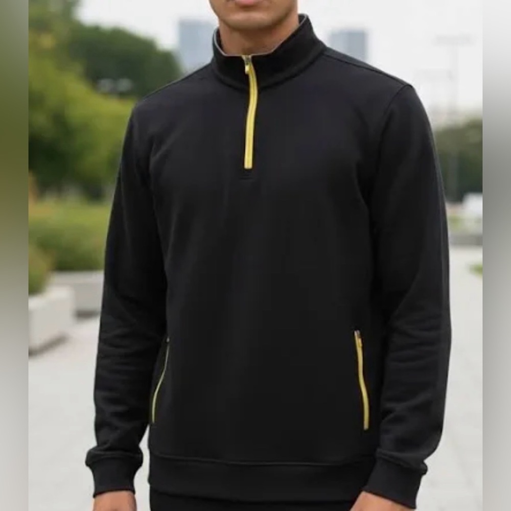 Chubbies Men's 1/4 Zip Jacket with Yellow Accents Size XL C11-121